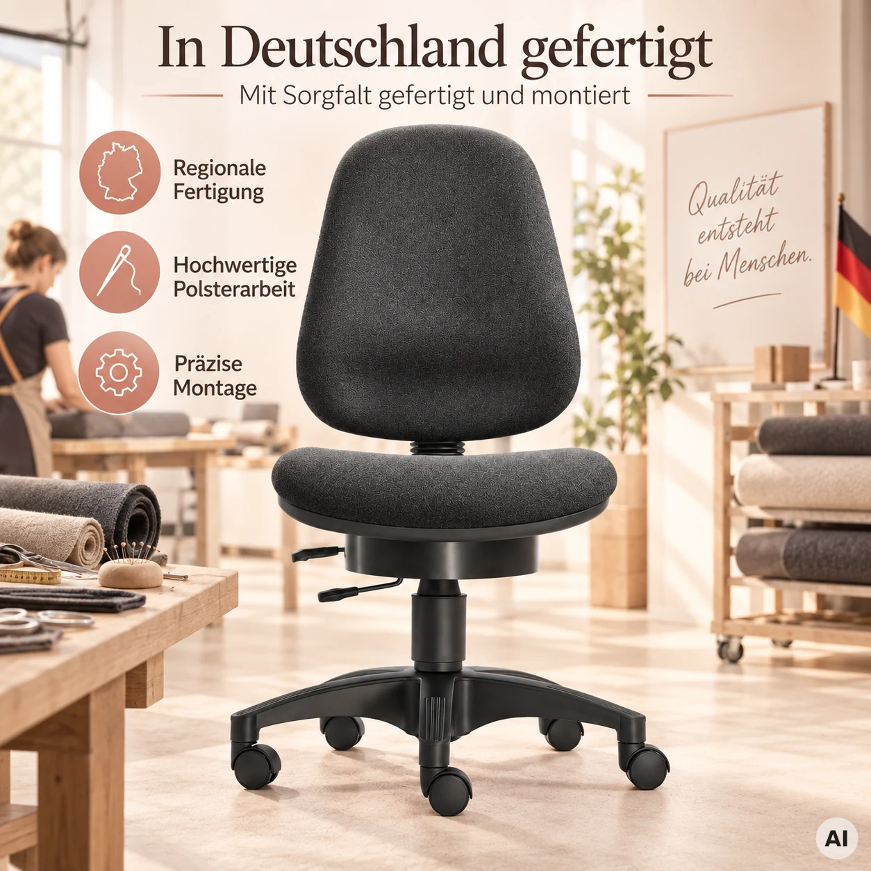 Lady Wellness - Bequemer Bürostuhl für Frauen